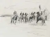 Otto Dill, Pferderennen, Chalk drawing