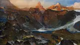Edgar Meyer, Schwarzenstein, Zillertal, Watercolour