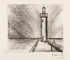 Bernard Buffet, Le phare, 1959, Etching