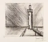 Bernard Buffet, Le phare, 1959, Etching