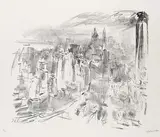 Manhattan I by Oskar Kokoschka, 1966, Lithograph, sold Oct 2005