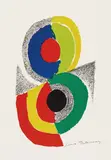 Demi-Circles by Sonia Delaunay, Lithograph in colours, sold Oct 2005