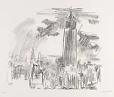 Empire State Building by Oskar Kokoschka, 1966, Lithograph, sold Oct 2005