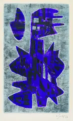 Gustave Singier, 4 sheets: Kompositionen, 1953, Lithograph