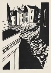 Häuser und Trümmer by Werner Heldt, 1947, Lithograph, sold Oct 2005