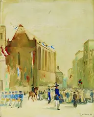 Joseph Urbach, Neusser Bürger-Schützenfest, 1927, Oil on canvas