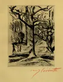 Lovis Corinth, Im Tiergarten, 1920, Drypoint