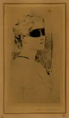 Fernand Khnopff, Une masque, 1899, Drypoint
