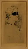 Fernand Khnopff, Une masque, 1899, Drypoint