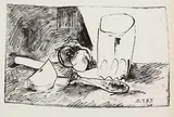 Pablo Picasso, Pommes, Verre et Couteau, 1947, Lithograph
