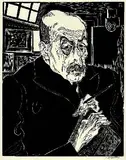 Bildnis Max Liebermann by Conrad Felixmüller, 1926, Woodcut, sold Oct 2005