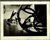 Meret Oppenheim an der Druckerpresse. 1933 by Man Ray, Photograph in black & white, sold Oct 2005