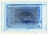 Dieter Roth, 2 Bll.: Brauner Käfig in blauem, 1979, Etching and aquatint in colours