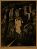 Alexander Kanoldt, Olevano V, 1925, Lithograph