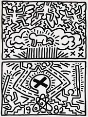 Untitled by Keith Haring, 1982, Offset lithograph, sold Oct 2005