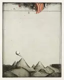 Friedrich Meckseper, Landschaft, 1965, Etching and aquatint in colours