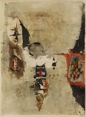 Solstice d'été by Johnny Friedlaender, 1967, Etching and aquatint in colours, sold Oct 2005