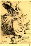 Horst Janssen, 4 Bll.: Langenhorner Jubilate, 1988, Etching