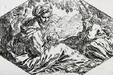 Simone Cantarini, Ruhe auf der Flucht nach Ägypten, Etching