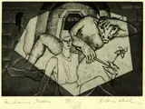 Christian Schad, Minotaurus ludens, 1966, Etching