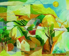 Georg Koenigstein, Landschaft, 1990, Oil on canvas