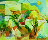 Georg Koenigstein, Landschaft, 1990, Oil on canvas