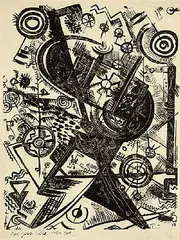 Peter Röhl, Komposition, 1920, Lithograph