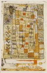 Roger Bissière, Komposition in Gelb, Etching and aquatint in colours
