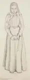 Käte Lassen, Mädchen, 1906, Pencil drawing