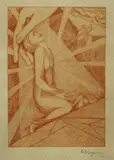 Vision by Heinrich Vogeler, 1915, Etching, sold Oct 2005