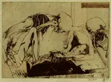 Horst Janssen, Bis dass der Tod uns vereint, 1984, Etching