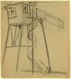 Karl Hubbuch, Hochbahnwärterhäuschen