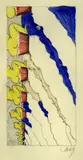 Stefan Wewerka, 3 Bll.: Ohne Titel. Meraner Schrebergartenklo, oder deines? Komposition, 1969, Mixed media