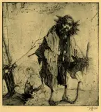 Horst Janssen, Ohne Titel, 1976, Etching