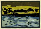 Klaus Fußmann, Ostsee, Abend, 1991, Linocut in colours