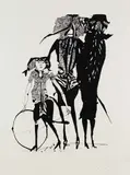 Horst Janssen, Lübecker Spaziergang, 1958, Lithograph