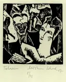 Christian Schad, Tabarin. Genf 1917, Woodcut