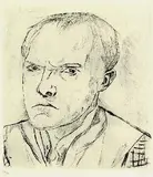 Max Beckmann, Selbstbildnis. 1918, Drypoint