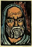 Jacob Steinhardt, 2 sheets: Portraits of an old man, Woodcut
