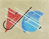 César Domela, 2 sheets: Komposition in vier Farben. Abstrakte Komposition, 1962, Silkscreen