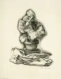 Alexander Kanoldt, Stilleben: Begonie, 1922, Lithograph