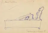 Lothar Fischer, 2 Bll. Figürliche Kompositionen, 1983, Ball-point drawing