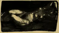 Liegender weiblicher Akt by Hans Theo Richter, 1953, Lithograph, sold Oct 2005