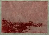 Horst Janssen, Landschaft, 1984, Etching