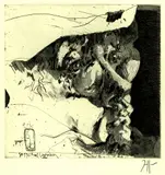 Horst Janssen, Selbstbildnis "Griffelkunst Langenhorn"
