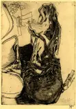 Horst Janssen, 2 Bll.: Oldenburger Schuh. Schuh "Verlobung", 1982, Etching