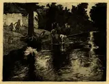 Emil Orlík, 2 Bll.: Feierabend. Wäscherinnen