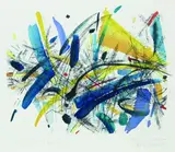 Adelheid Eichhorn-Volkstedt, 2 Werke: Kompositionen, Acrylic on canvas