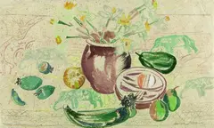 Charlotte Berend-Corinth, Stillleben, Lithograph in colours