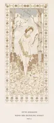 Otto Eckmann, Wenn der Frühling kommt, 1895, Lithograph in colours